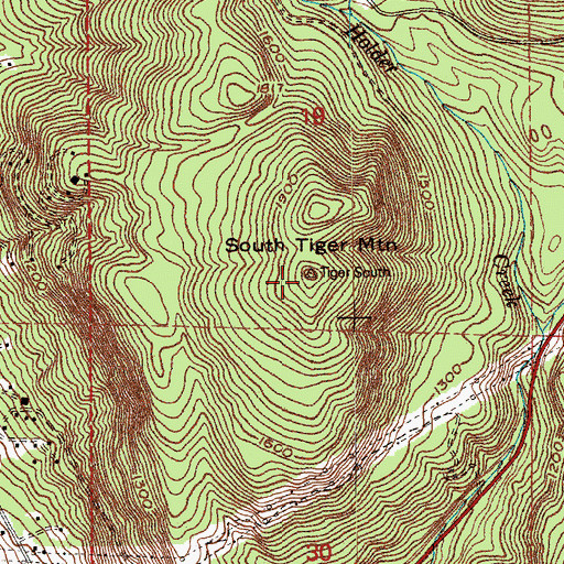 Topographic Map of South Tiger Mountain, WA