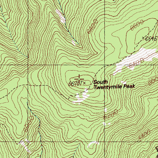 Topographic Map of South Twentymile Peak, WA