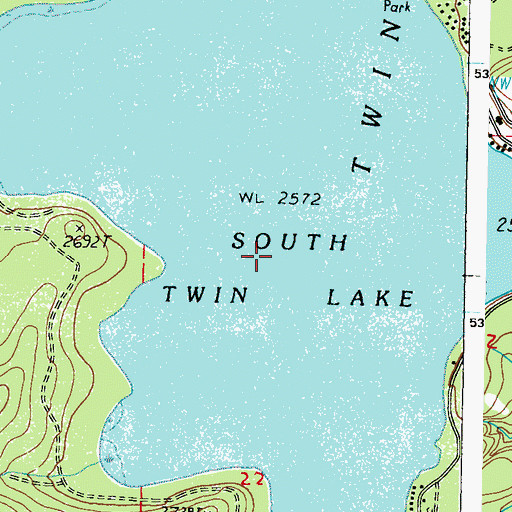 Topographic Map of South Twin Lake, WA