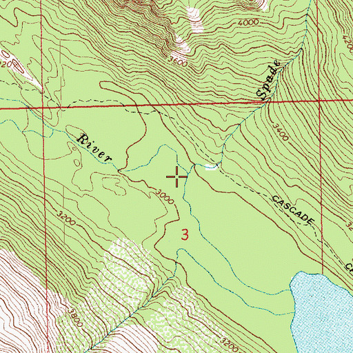 Topographic Map of Spade Creek, WA
