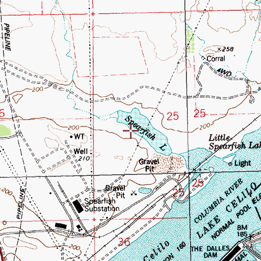 Topographic Map of Spearfish Lake, WA