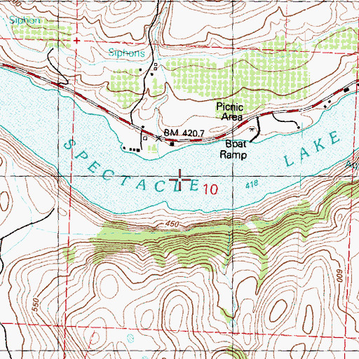 Topographic Map of Spectacle Lake, WA