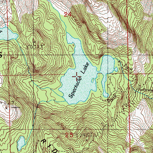 Topographic Map of Spectacle Lake, WA