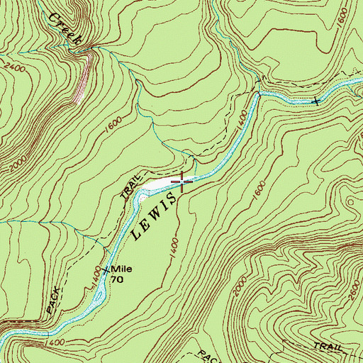 Topographic Map of Spencer Creek, WA