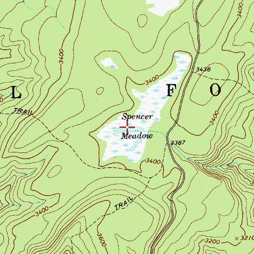 Topographic Map of Spencer Meadow, WA