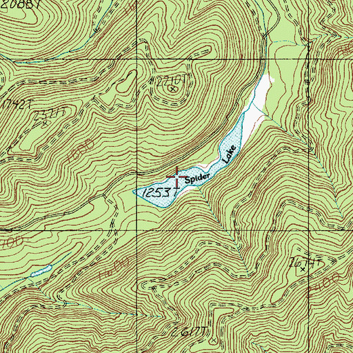 Topographic Map of Spider Lake, WA