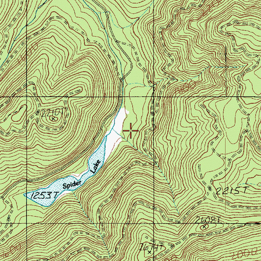 Topographic Map of Spider Lake Shelter (historical), WA