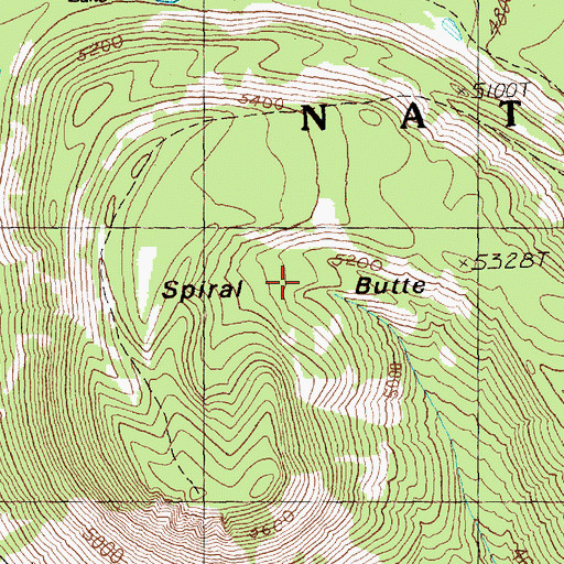 Topographic Map of Spiral Butte, WA