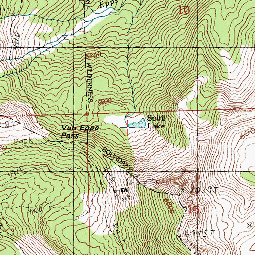 Topographic Map of Spirit Lake, WA