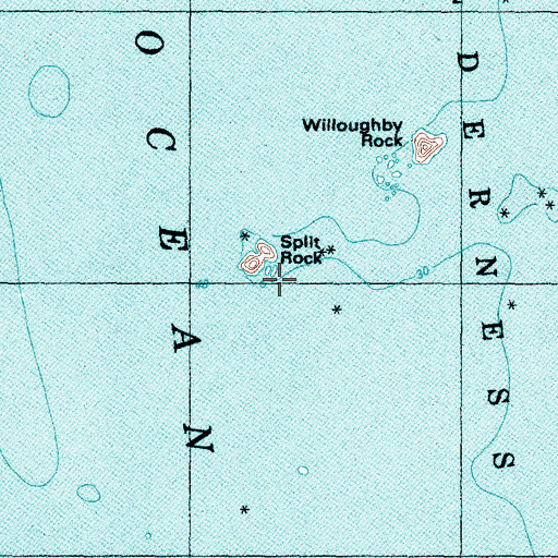 Topographic Map of Split Rock, WA