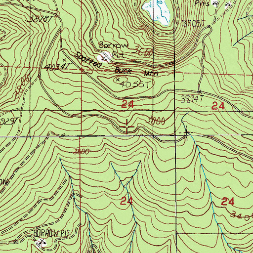 Topographic Map of Spotted Buck Mountain, WA
