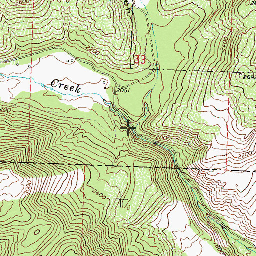 Topographic Map of Spray Canyon, WA