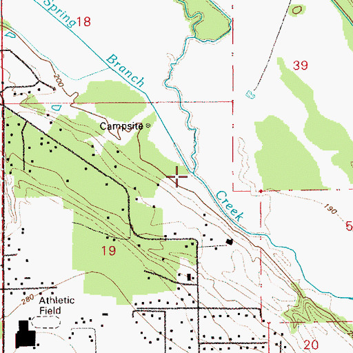 Topographic Map of Spring Branch, WA
