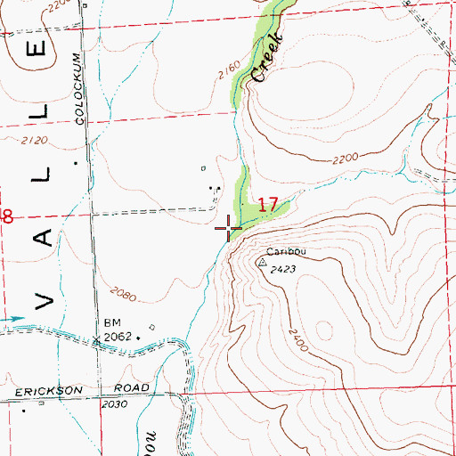 Topographic Map of Spring Gulch, WA