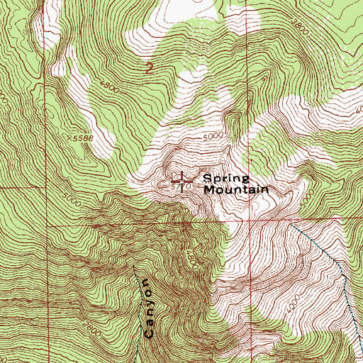 Topographic Map of Ira Spring Mountain, WA