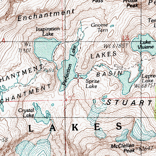 Topographic Map of Sprite Lake, WA