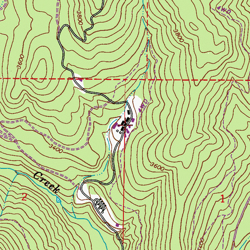 Topographic Map of Spruce Canyon Youth Camp, WA