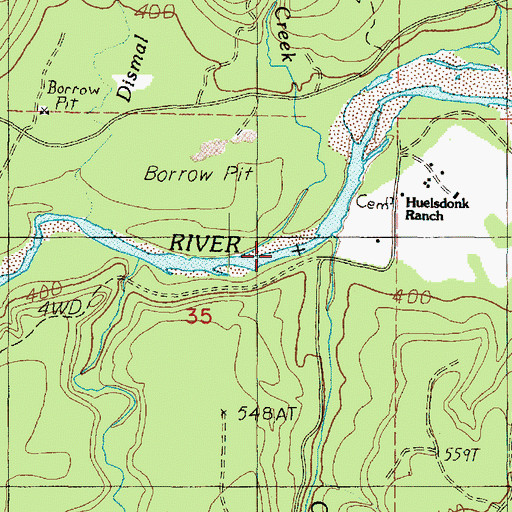 Topographic Map of Spruce Creek, WA