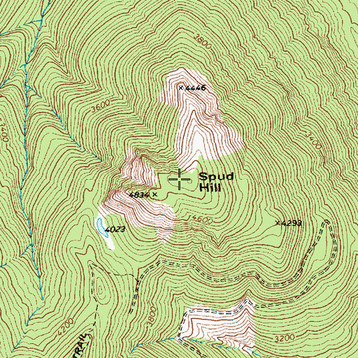 Topographic Map of Spud Hill, WA