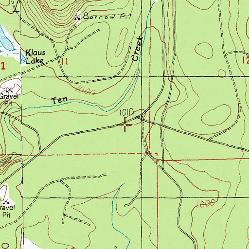 Topographic Map of Spur 10 Gate, WA