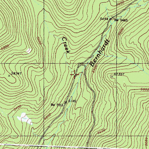 Topographic Map of Spur Creek, WA