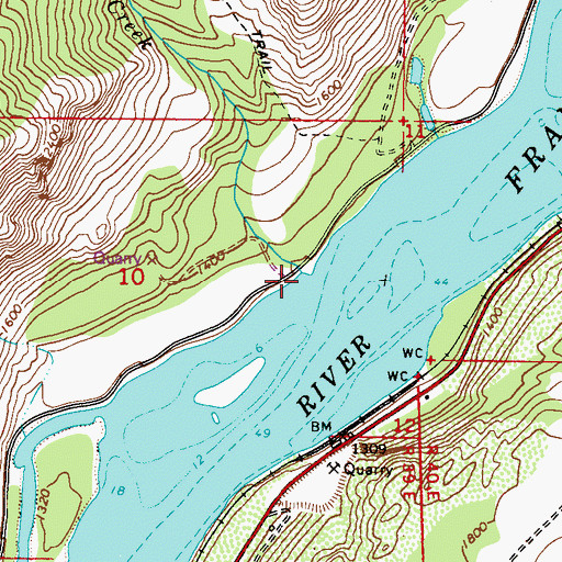 Topographic Map of Squaw Creek, WA