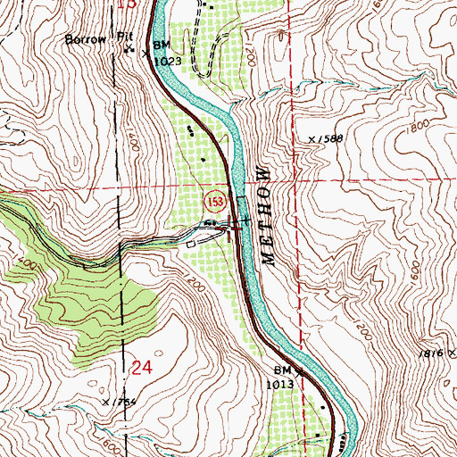 Topographic Map of Squaw Creek, WA