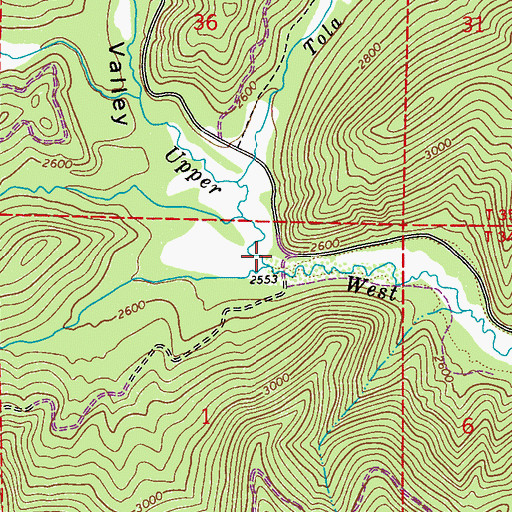 Topographic Map of Squaw Valley, WA
