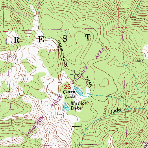 Topographic Map of Squilchuck Trail, WA