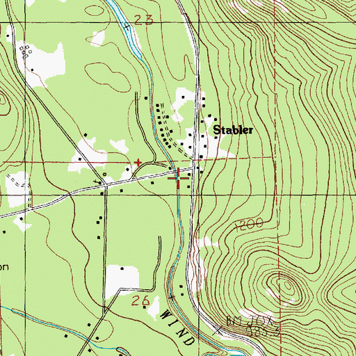 Topographic Map of Stabler, WA