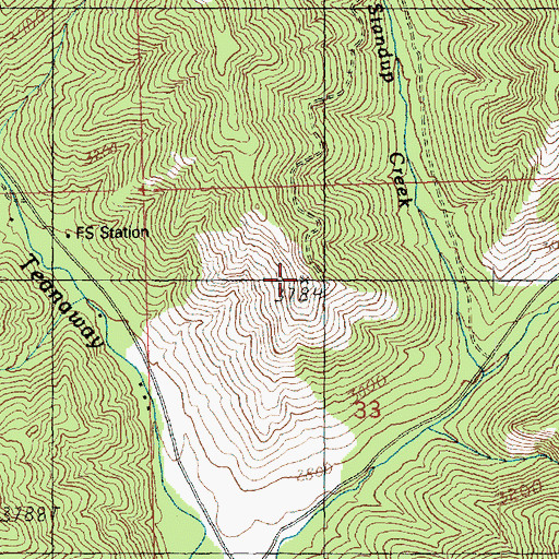 Topographic Map of Stafford Lookout, WA