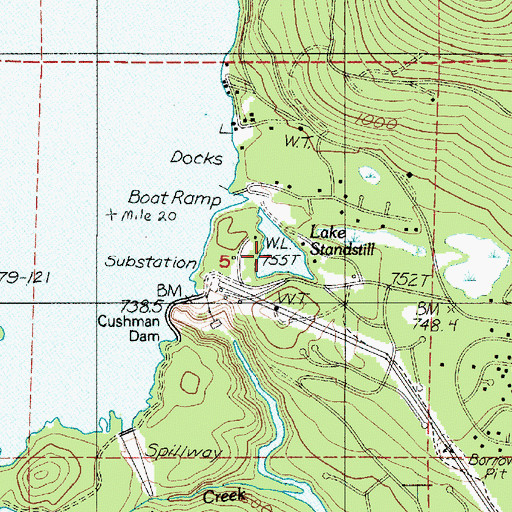 Topographic Map of Lake Standstill, WA