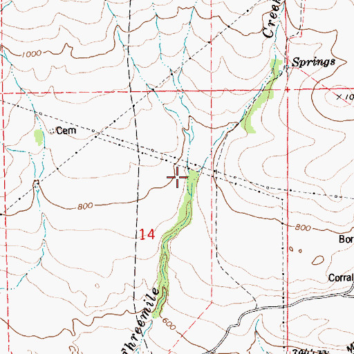 Topographic Map of Stanley Canyon, WA