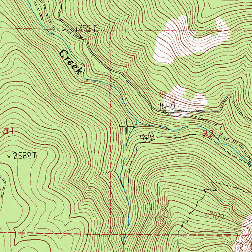 Topographic Map of Star Creek, WA