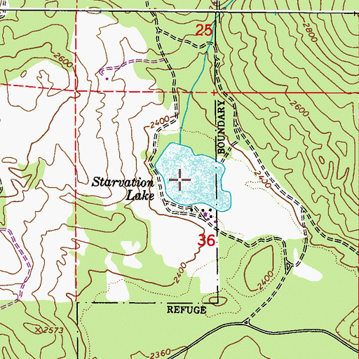 Topographic Map of Starvation Lake, WA