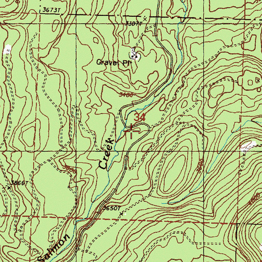 Topographic Map of State Road Cabin Camp, WA