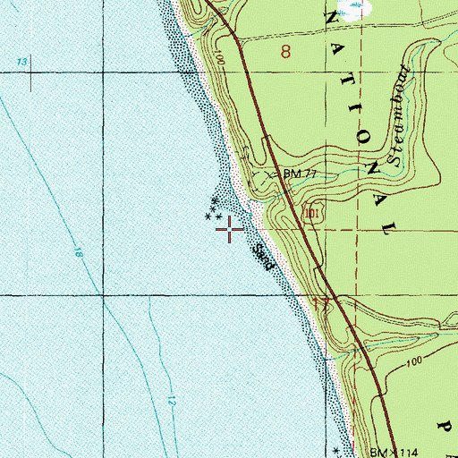 Topographic Map of Steamboat Creek, WA