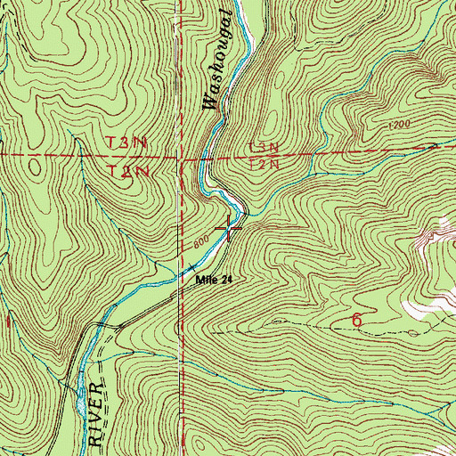 Topographic Map of Stebbins Creek, WA