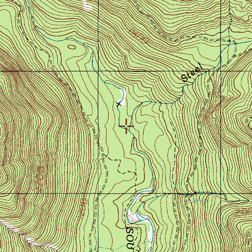 Topographic Map of Steel Creek, WA