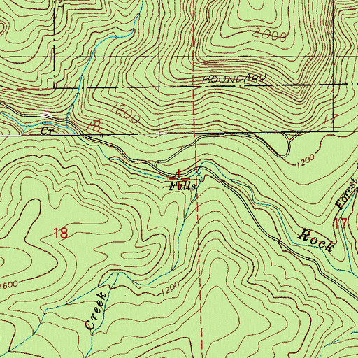 Topographic Map of Steep Creek, WA