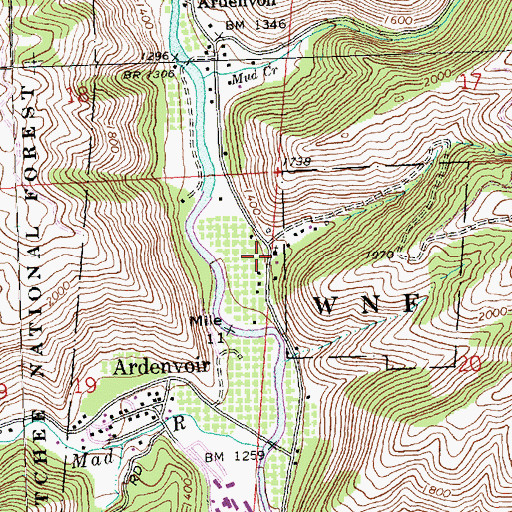 Topographic Map of Steliko Canyon, WA