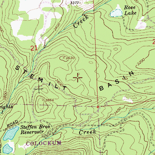 Topographic Map of Stemilt Basin, WA