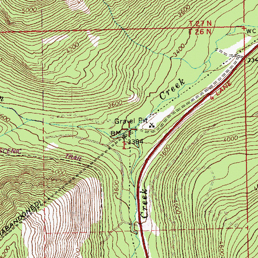 Topographic Map of Stevens Creek, WA