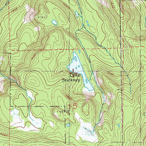 Topographic Map of Lake Stickney, WA