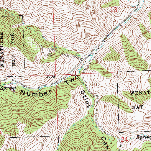 Topographic Map of Sties Canyon, WA