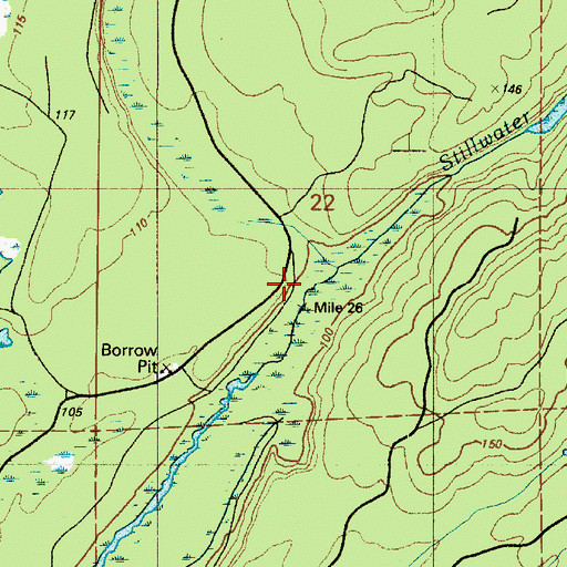 Topographic Map of Stillwater Creek, WA