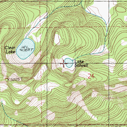 Topographic Map of Lake Stilwell, WA