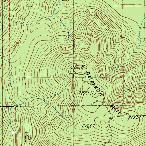 Topographic Map of Stimson Hill, WA