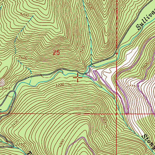 Topographic Map of Stony Creek, WA