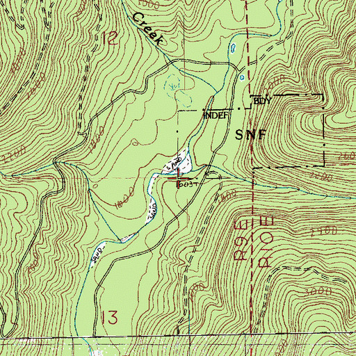 Topographic Map of Stony Creek, WA